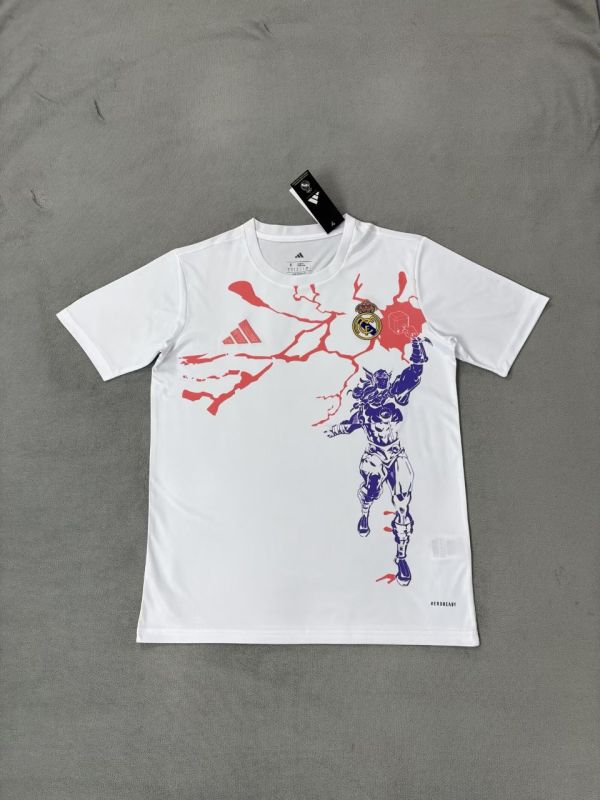25-26 RMA & Marvel Joint Edition Fans White Training shirts