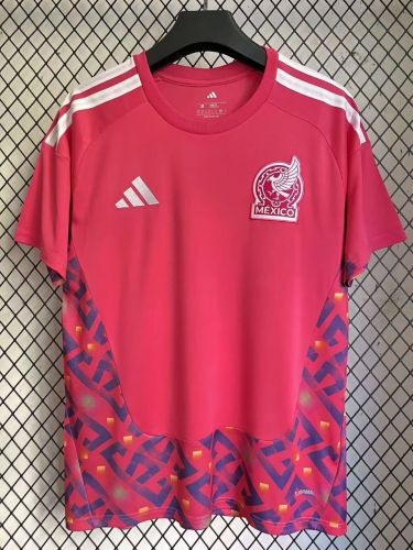 25-26 Mexico Pink Goalkeeper Fans Soccer Jersey