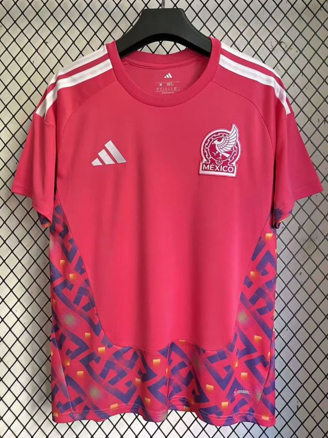 25-26 Mexico Pink Goalkeeper Fans Soccer Jersey