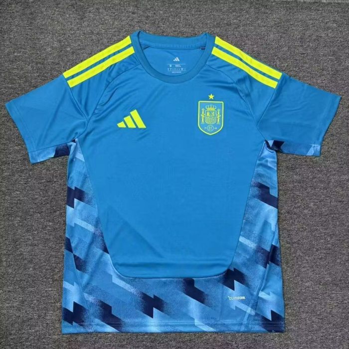 26-27 Spain Blue Goalkeeper Fans Soccer Jersey