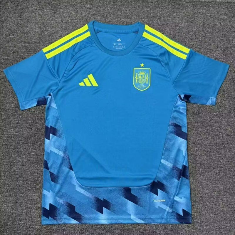26-27 Spain Blue Goalkeeper Fans Soccer Jersey