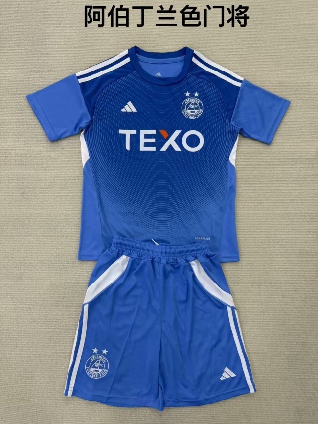 25-26 Aberdeen Blue Goalkeeper Kids Soccer Jersey