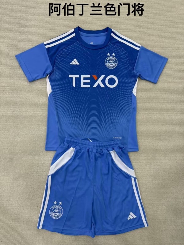 25-26 Aberdeen Blue Goalkeeper Kids Soccer Jersey