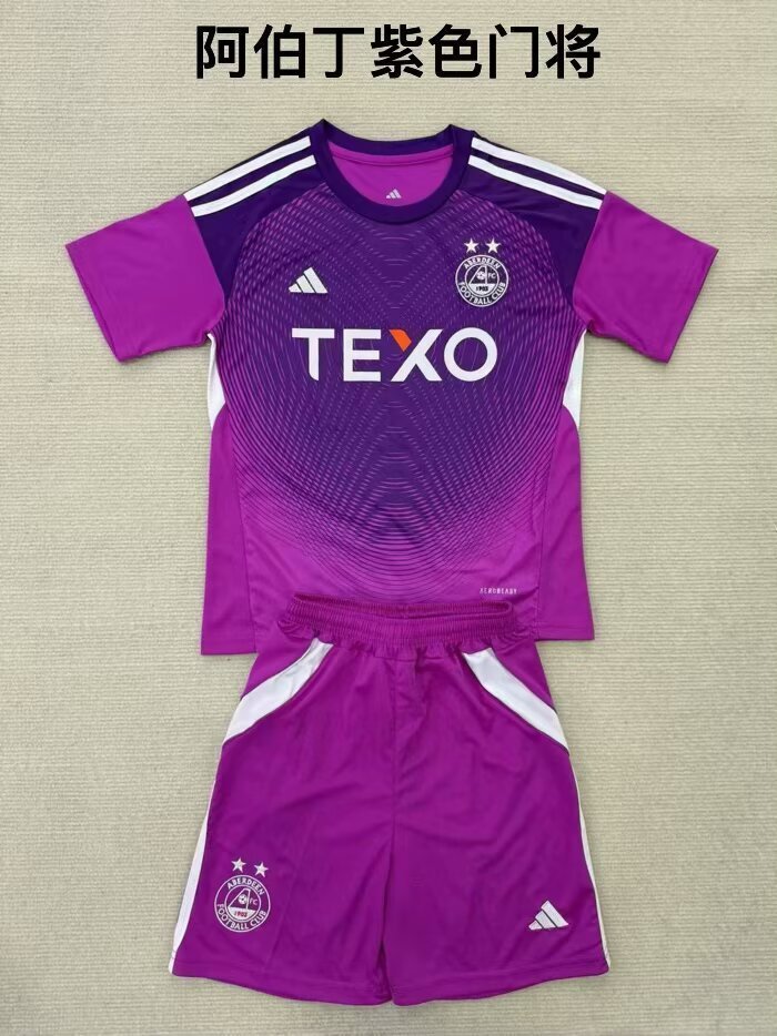 25-26 Aberdeen Purple Goalkeeper Kids Soccer Jersey