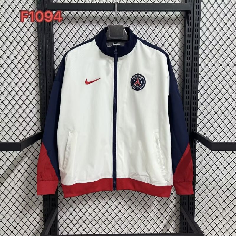 25-26 PSG Red & White Windbreaker