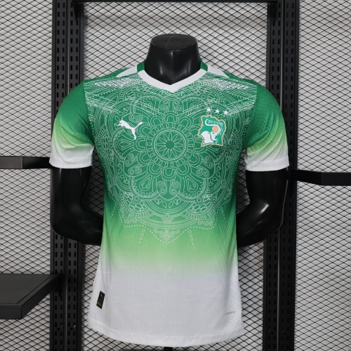 26-27 Ivory Coast Green Player Version Soccer Jersey