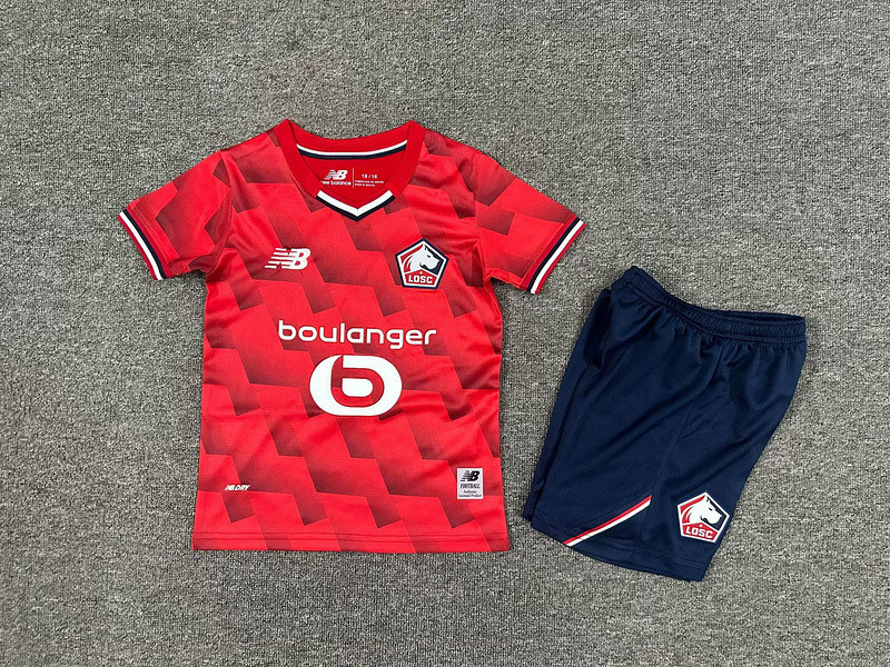25-26 Lille Home Kids Soccer Jersey