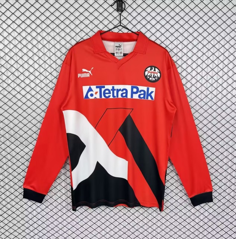 1993-1995 Frankfurt Home Retro Long Sleeves Soccer Jersey
