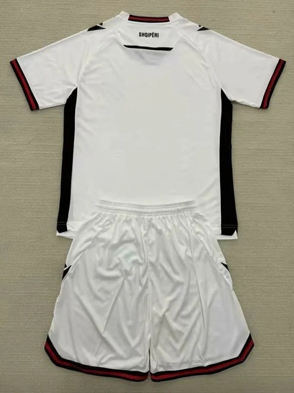 25-26 Albania Away Kids Soccer Jersey