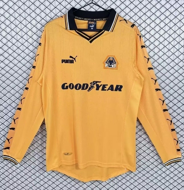 1998-1999 Wolves Home Fans Long Sleeves Soccer Jersey