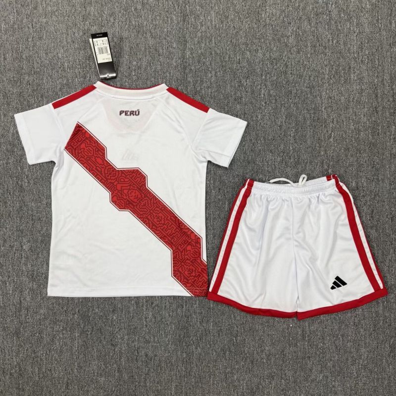 26-27 Peru Home Kids Soccer Jersey