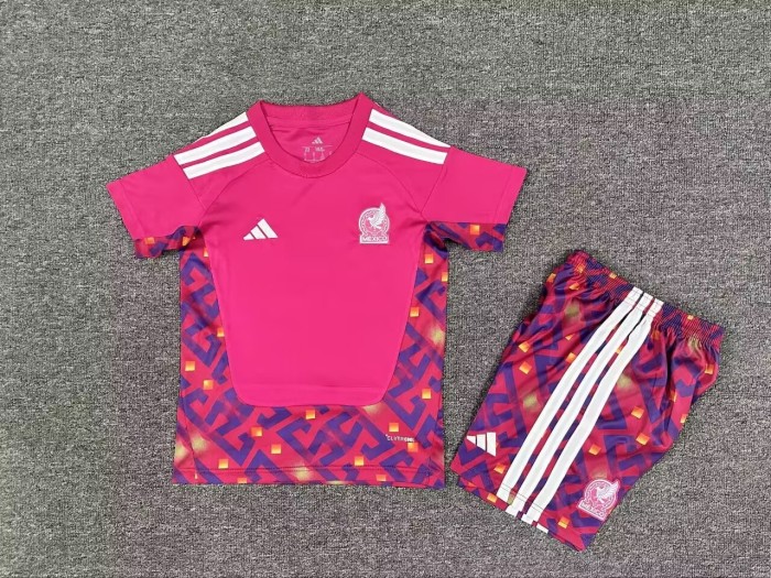 25-26 Mexico Goalkeeper Kids Soccer Jersey