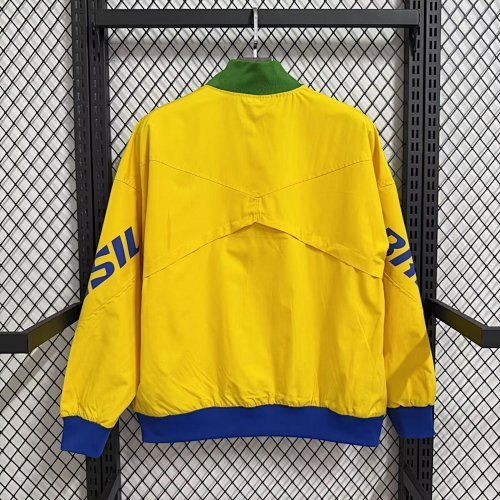25-26 Brazil Yellow Retro Windbreaker
