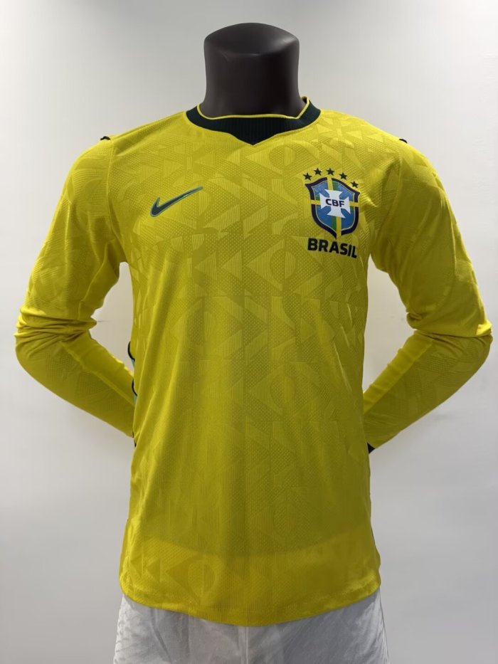 26-27 Brazil Home Long Sleeve Player Version Soccer Jersey (长袖球员)