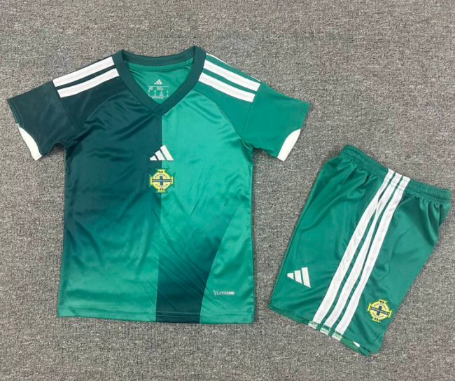 26-27 Northern Ireland Home Kids Soccer Jersey