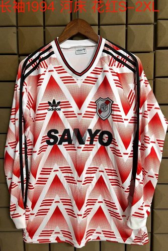 1994 River Plate Away Retro Long Sleeves Soccer Jersey