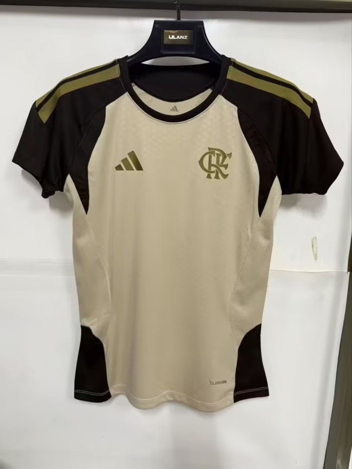 25-26 Flamengo beige Women Soccer Jersey