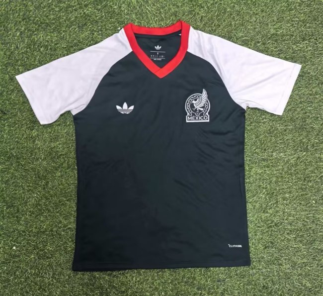 26-27 Mexico Black Fans Soccer Jersey