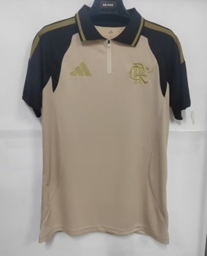 26-27 Flamengo Beige Polo Short Sleeve