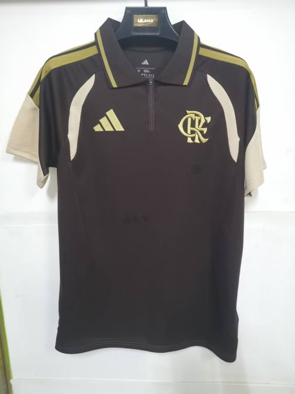 26-27 Flamengo Dark Brown Polo Short Sleeve