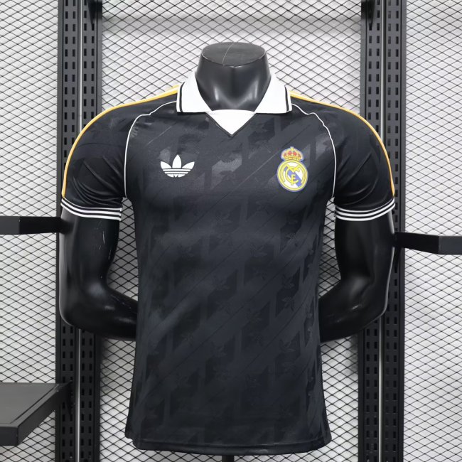 25-26 RMA Player Version Black Polo Short Sleeve