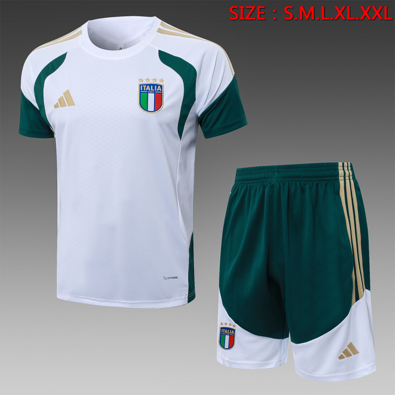 26-27 Italy White Training Short Suit