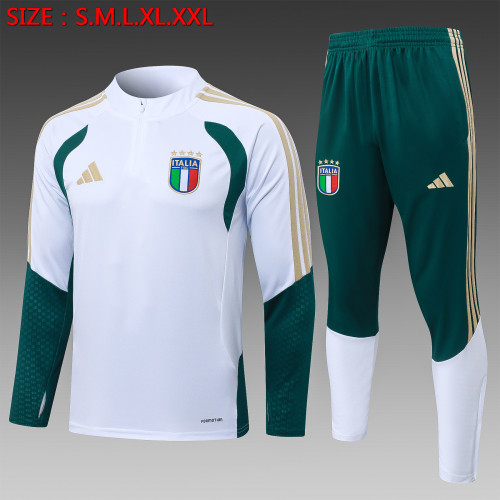 26-27 Italy White Half Pull Tracksuit (半拉链)