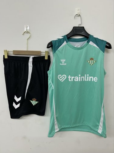 25-26 Real Betis Mint Green Tank top and shorts suit
