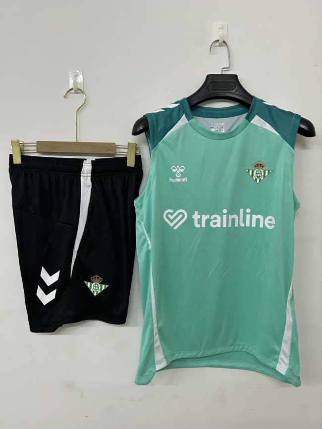 25-26 Real Betis Mint Green Tank top and shorts suit