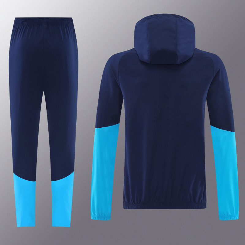 25-26 Spain Drak Blue Windbreaker Hoodie Tracksuit
