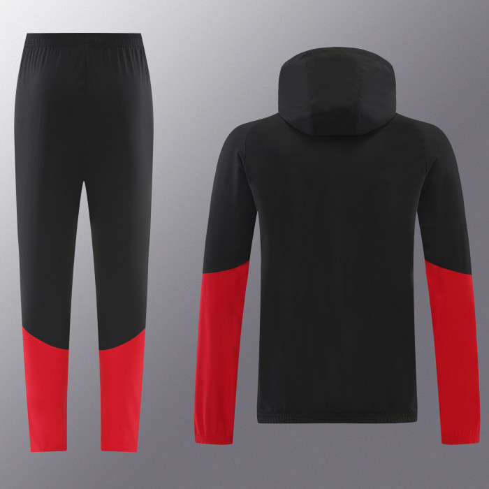 25-26 Germany Black Hoodie Jacket Tracksuit