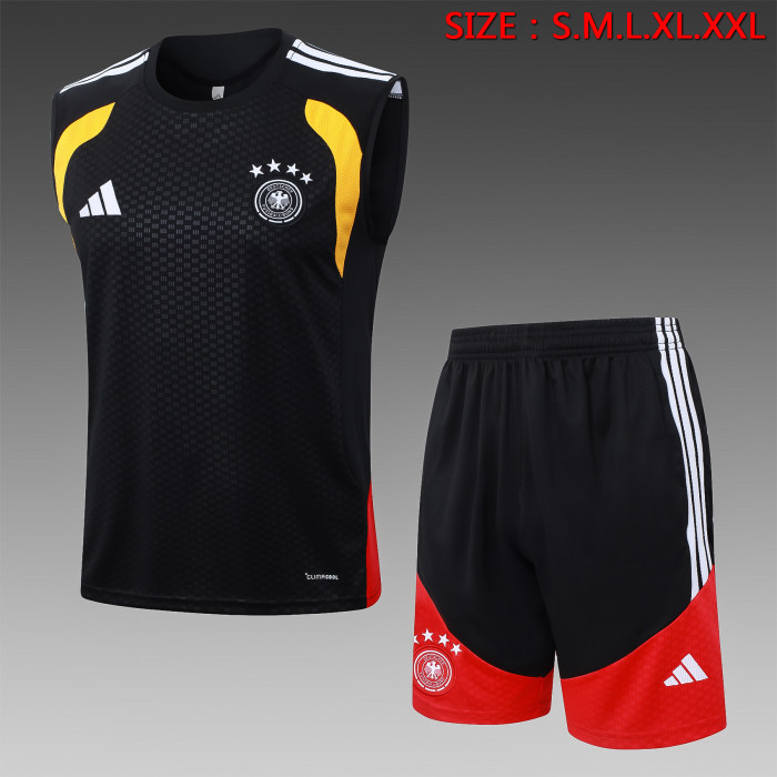 26-27 Germany Black Tank top and shorts suit