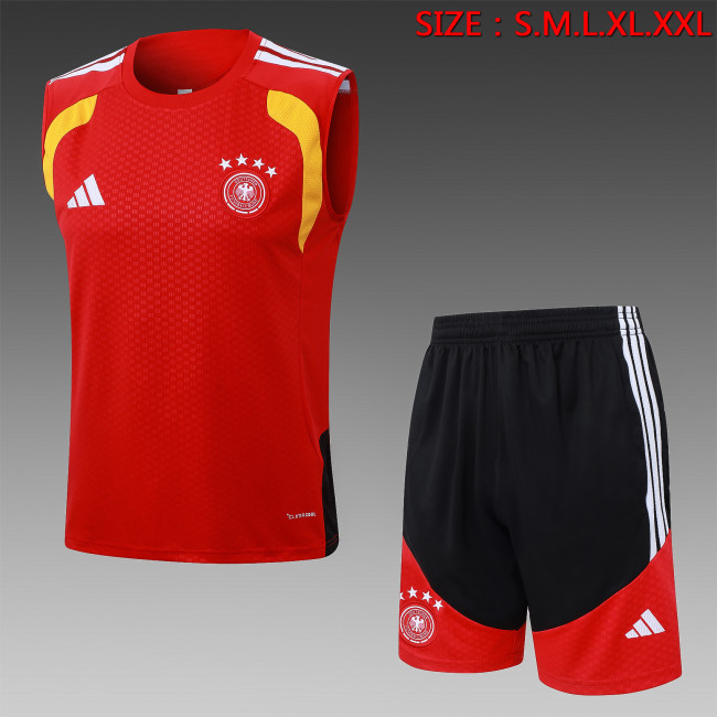 26-27 Germany Red Tank top and shorts suit