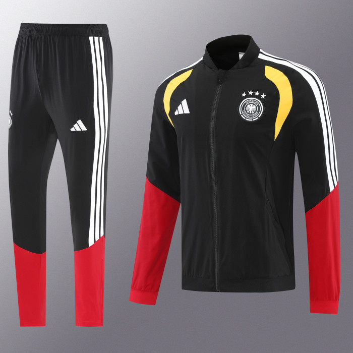 25-26 Germany Black Jacket Tracksuit