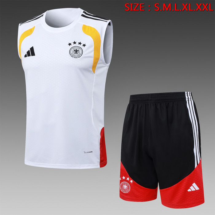 26-27 Germany White Tank top and shorts suit