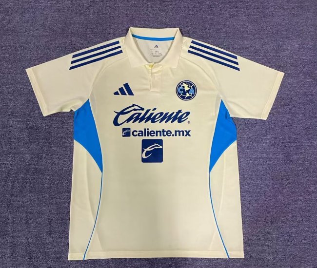 26-27 Club America Light yellow Polo Short Sleeve