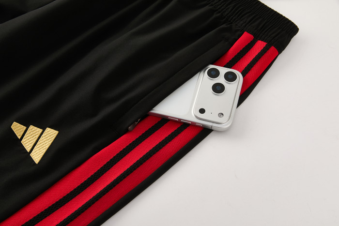 25-26 Belgium Black Windbreaker Hoodie Tracksuit