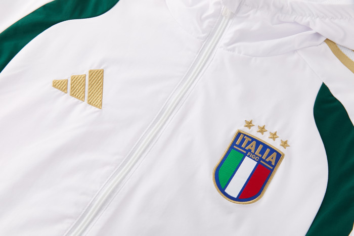 26-27 Italy White Windbreaker Hoodie Tracksuit