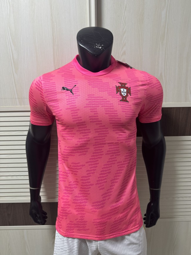 26-27 Portugal Pink Goalkeeper Player Version Soccer Jersey