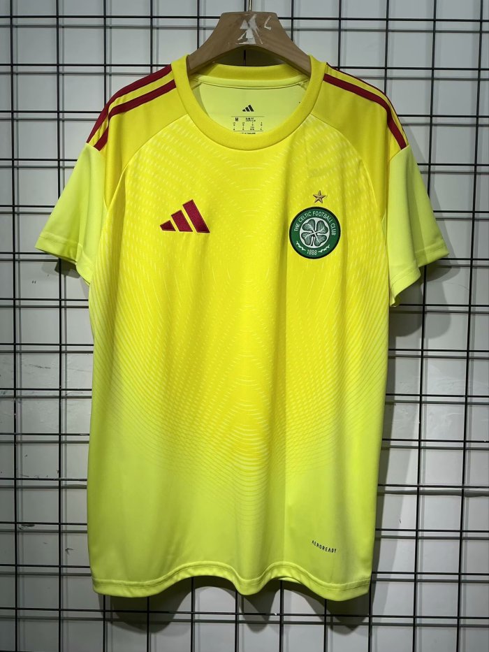 25-26 Celtic Yellow Goalkeeper Soccer Jersey