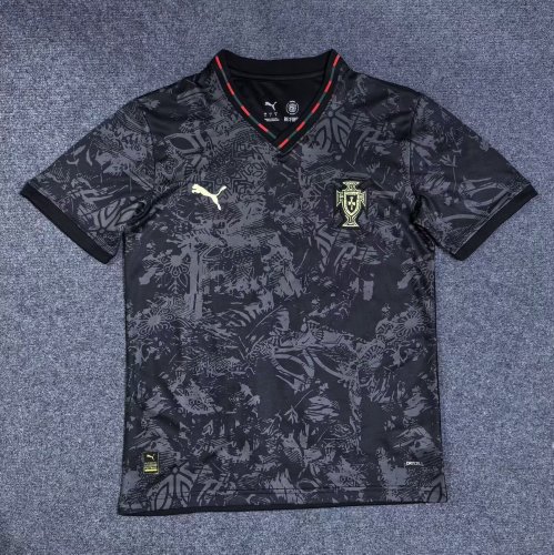 25-26 Portugal Black Training shirts (V领)
