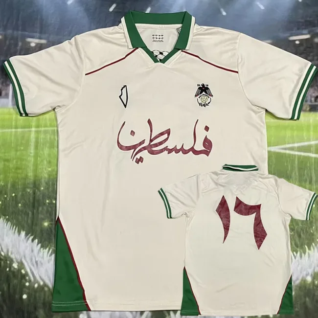 25-26 Palestina Beige Training shirts 绿领