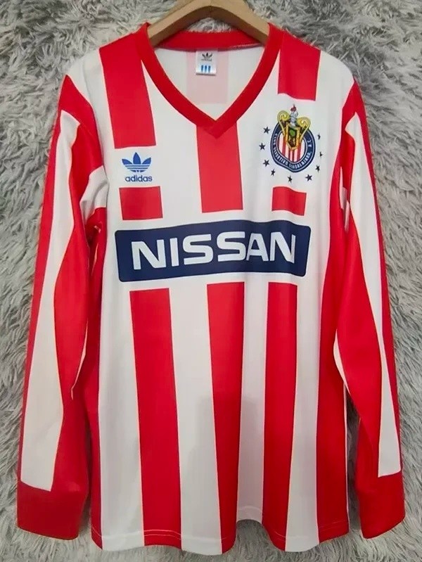 1990-1991 Chivas Home Retro Long Sleeves Soccer Jersey