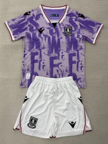 25-26 Sheffield Wednesday Away Kids Soccer Jersey