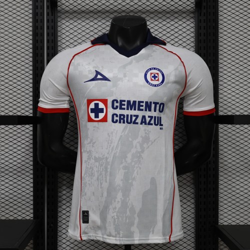 25-26 Cruz Azul White Player Version Soccer Jersey