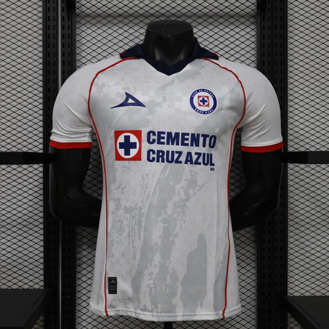 25-26 Cruz Azul White Player Version Soccer Jersey
