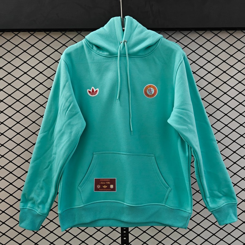 25-26 Aston Villa Embroidery Hoody (Multiple colors to choose from)