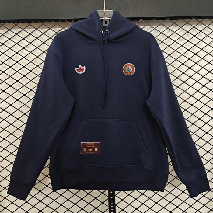 25-26 Aston Villa Embroidery Hoody (Multiple colors to choose from)