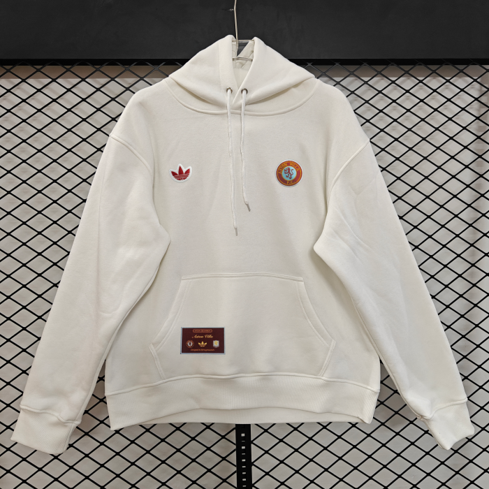 25-26 Aston Villa Embroidery Hoody (Multiple colors to choose from)
