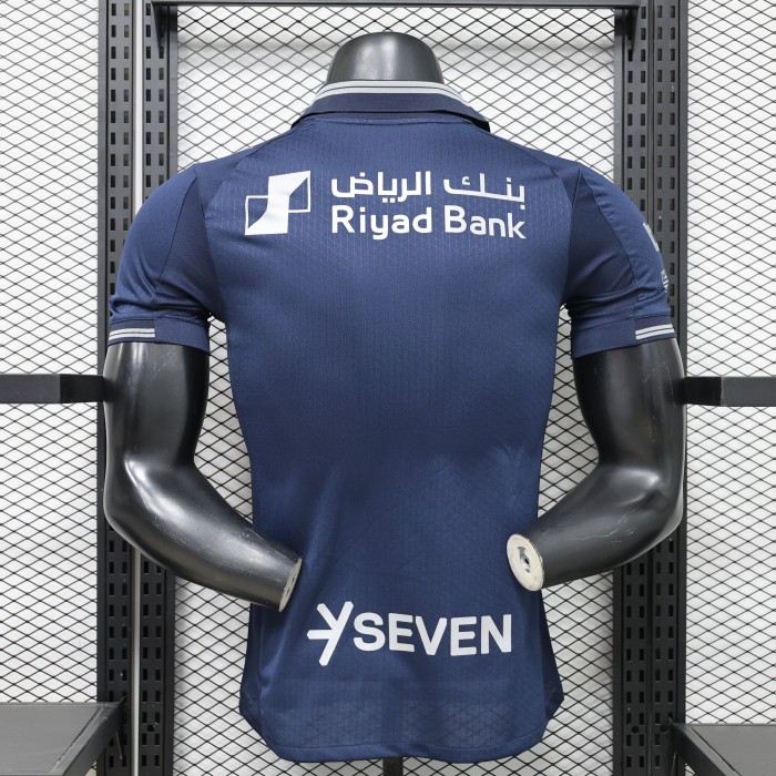 25-26 Al-Hilal Dark Blue Polo Player Version Soccer Jersey